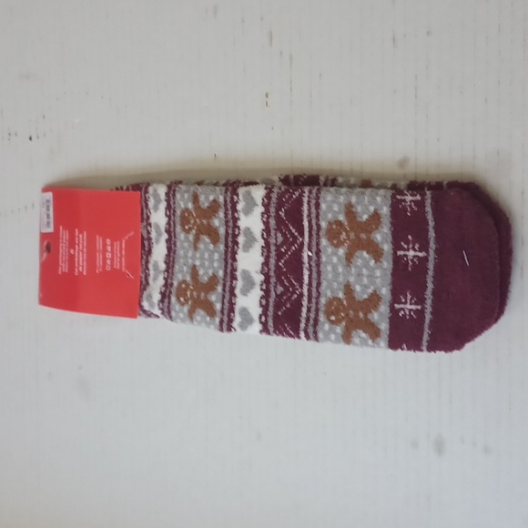 4/$30 New Gingerbread Cozy Socks - Size 5-9 - Picture 2 of 5